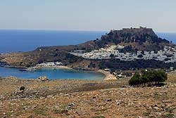 Lindos mit Hafen