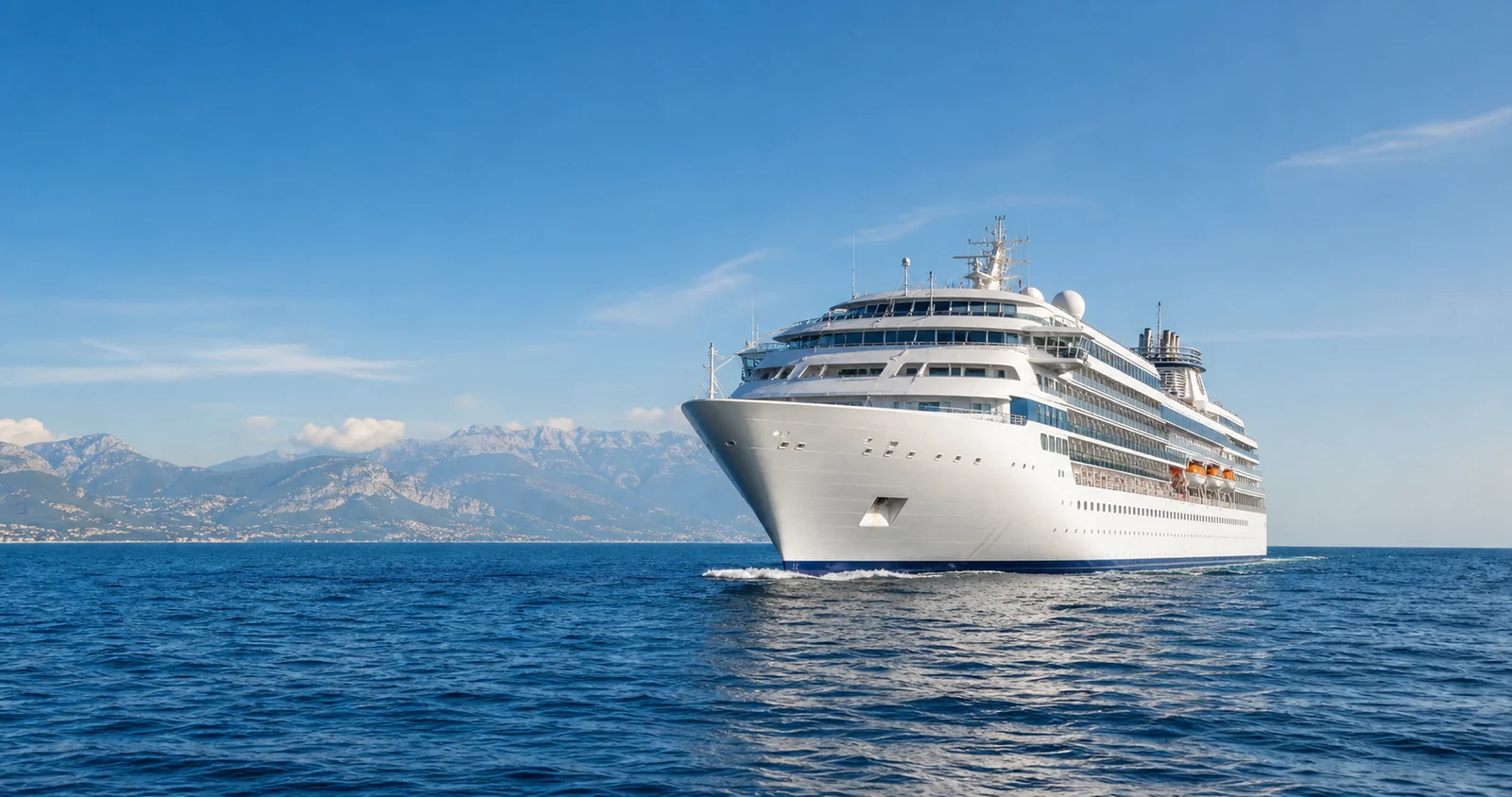 Kreuzfahrtschiff auf dem Mittelmeer